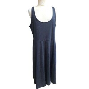 A New Day Sleeveless Ballet Dress Women Size XXL Black Tank Midi Sundress Beachy